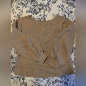 Elegant Tan Crew Neck Sweater